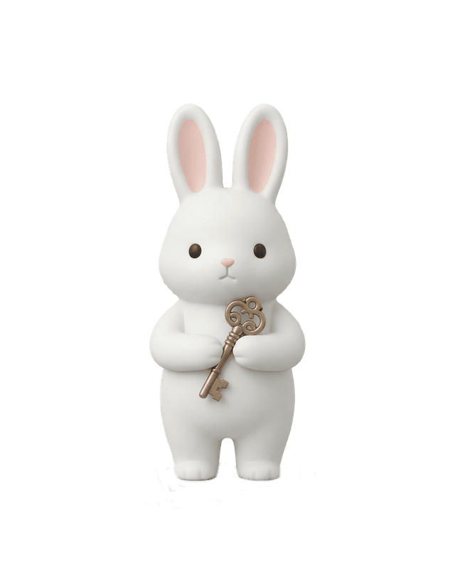 朝のウサギ