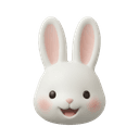 朝のウサギ