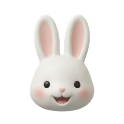 朝のウサギ